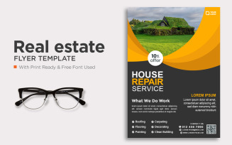 Real Estate Business Poster and Apartments Flyer with Vector