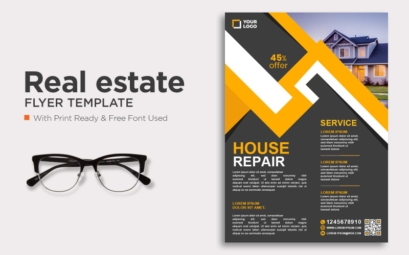 Real Estate Business Poster and Apartments Corporate Identity