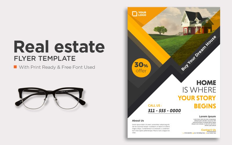 Real Estate Flyer Template Corporate Identity