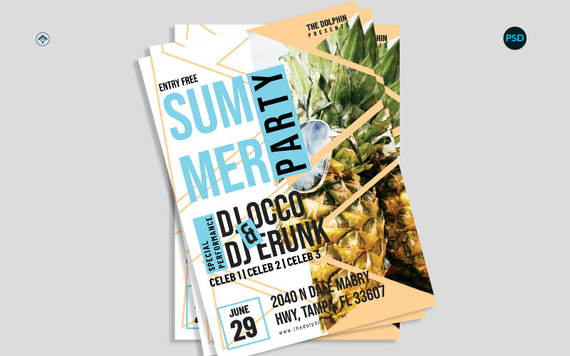 Summer Party Event Flyer V4 Corporate Identity
