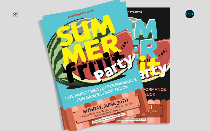 Summer Party Event Flyer V5 Corporate Identity