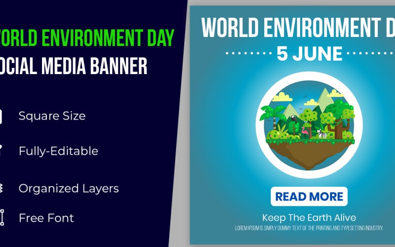 World Environment Day Banner Corporate Identity