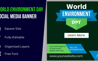 World Environment Day Social Media Banner Typography
