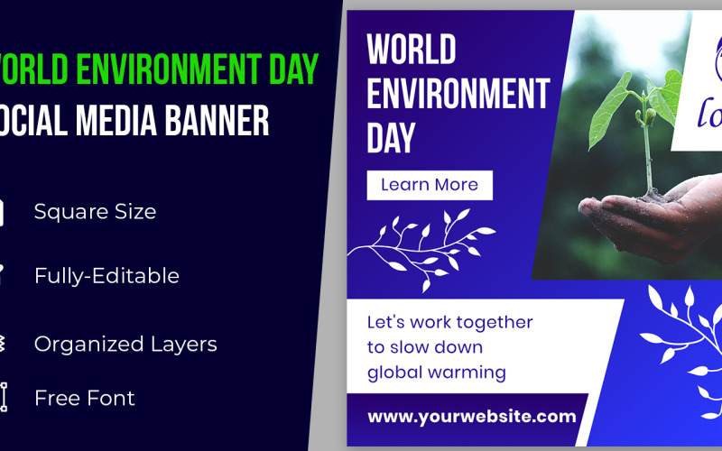 World Environment Day Social Media Celebration Banner Corporate Identity
