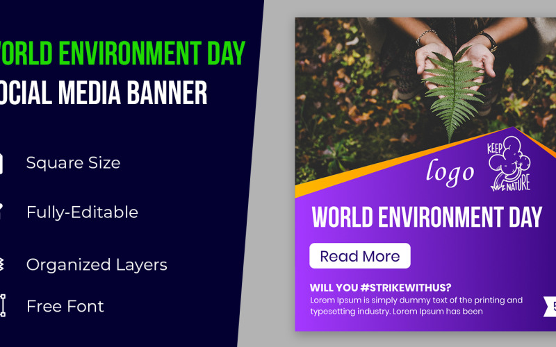 World Environment Day Social Media Holiday Leaf Corporate Identity