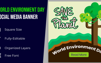 World Environment Day Social Media Symbol Banner