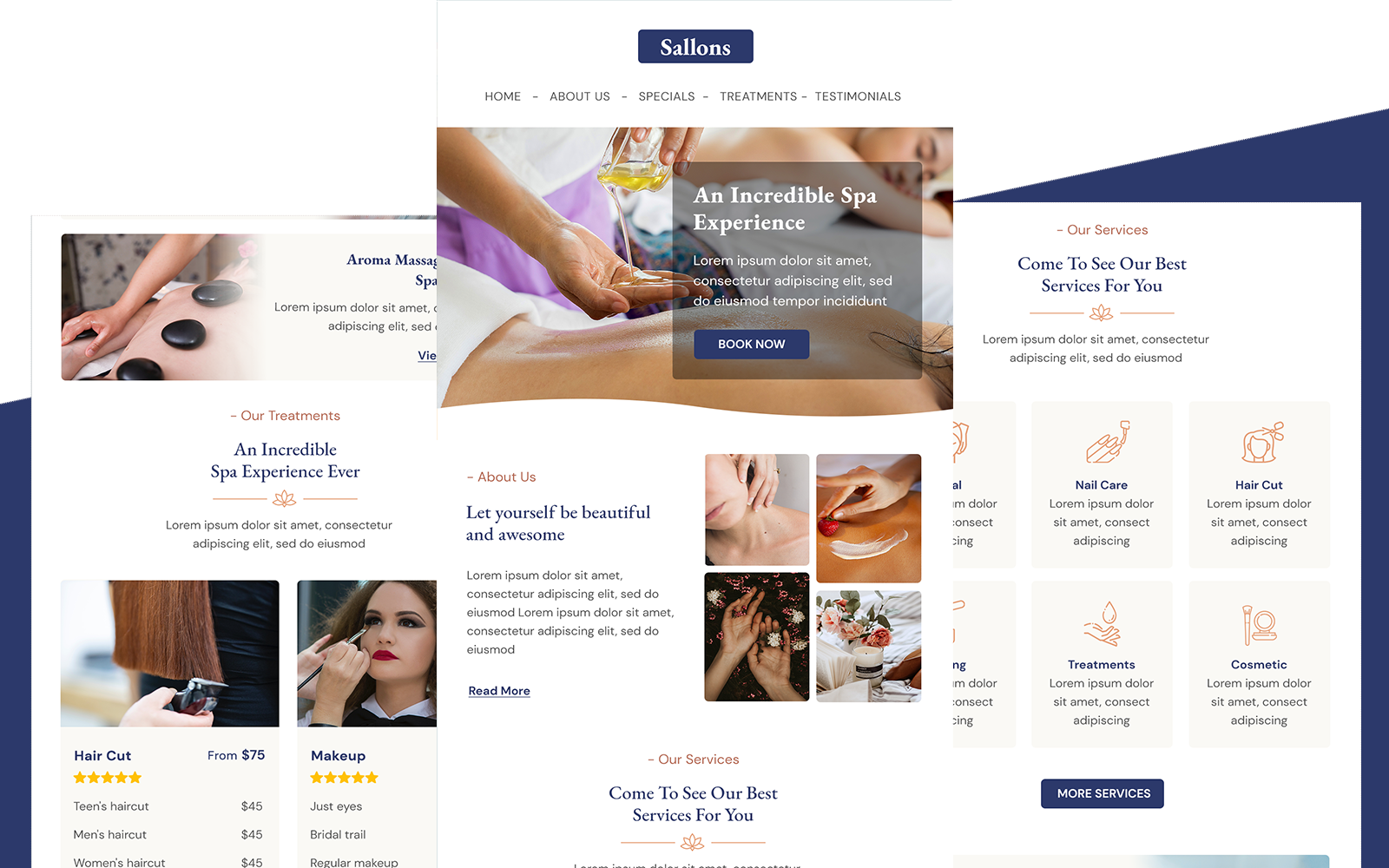 Sallons– Multipurpose Salon and Spa Responsive Email Newsletter Template