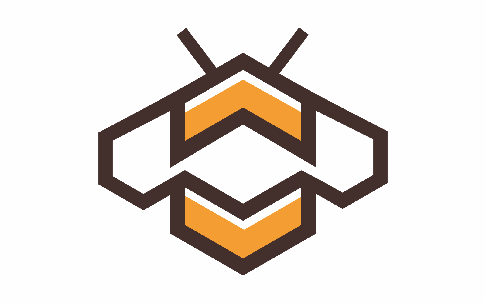 Hexagon Abstract Bee Logo Template