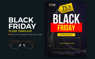 Black Friday Special Offer Flyer Template with Photo