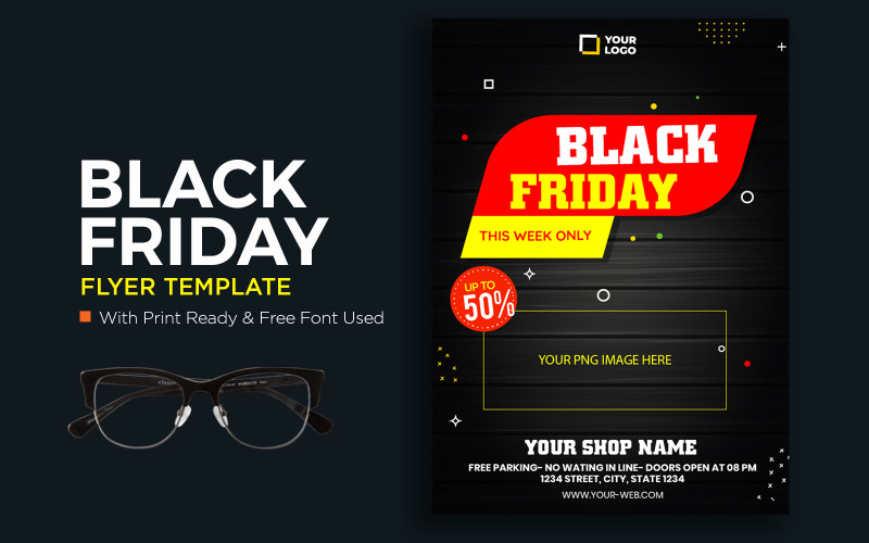 Black Friday Special Offer Flyer Template Corporate Identity