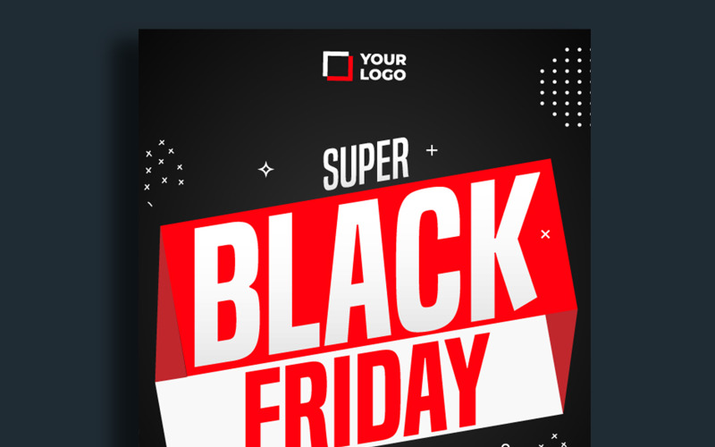 Flyer Template for Black Friday Corporate Identity