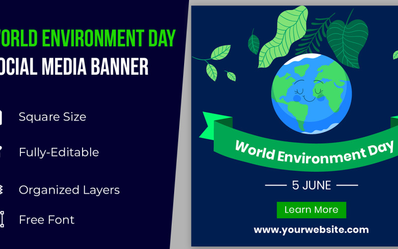 Happy World Environment Day Corporate identity template Corporate Identity