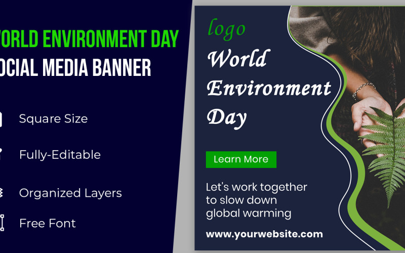 Happy World Environment Day Social Media Poster Corporate Identity