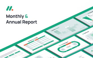 Monthly and Annual Report Powerpoint template