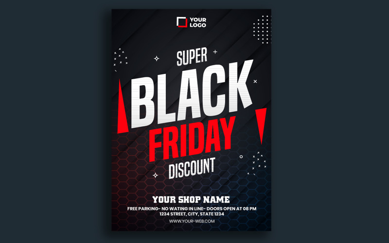 Vertical Flyer for Black Friday Corporate Identity