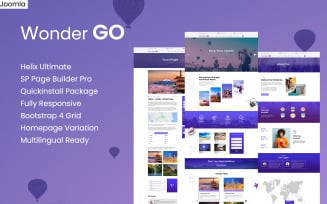 Wonder GO - Tour Booking and Travel Joomla 5 & 6 Template