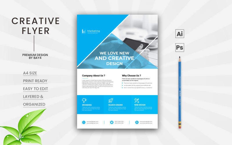 Angel & Creative Business Flyer Corporate Identity