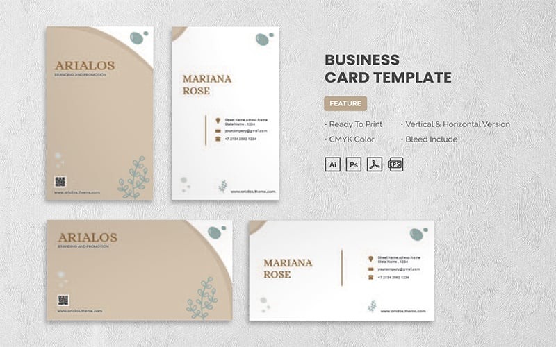 Arialos - Business Card Template Corporate Identity