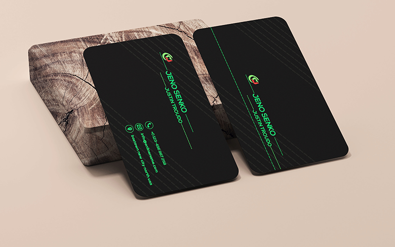 Black Business Card so-33 Corporate Identity