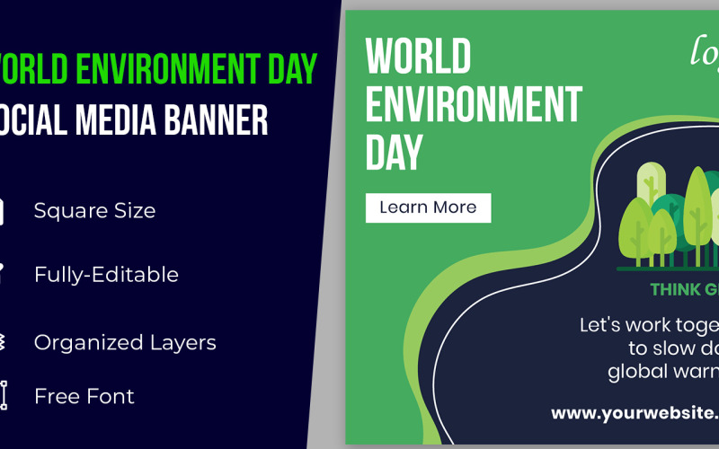 Happy World Environment Day Natural Graphic Design Corporate identity template Corporate Identity
