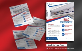 HVAC Service Flyer Brochure Corporate Identity Template