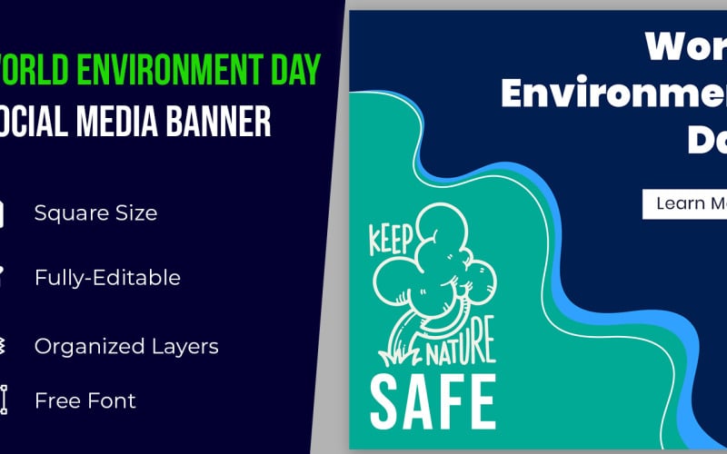 Nature Happy World Environment Day Banner Corporate Identity