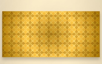 Ornament Pattern Golden And Yellow Background