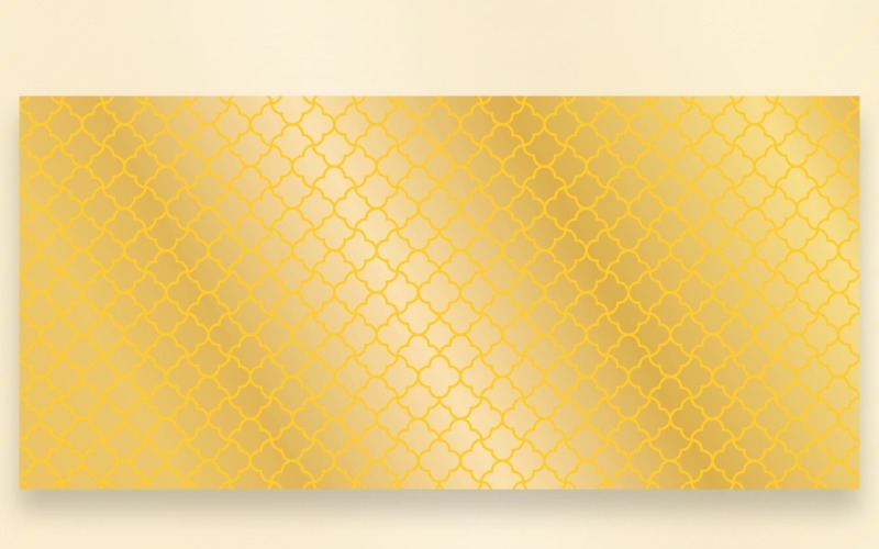 Ornament Pattern Golden Background