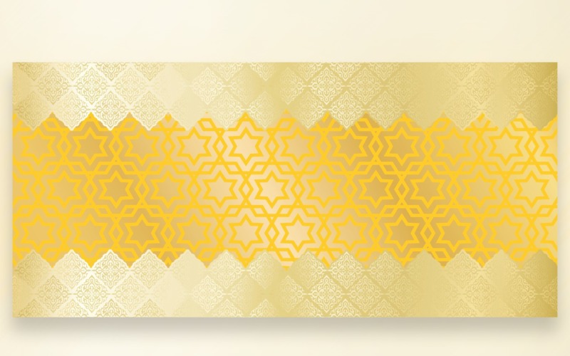 Ornament Pattern Golden Silver Background