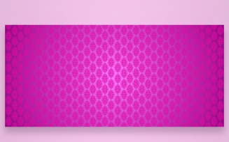 Ornament Pattern Hot Pink Background