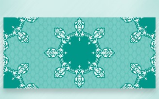 Ornament Pattern Jade And Tiffany Background