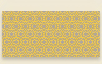 Ornament Pattern Yellow And Silver Background