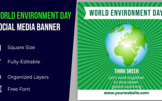 World Environment Day Social Media Isolated Design Banner
