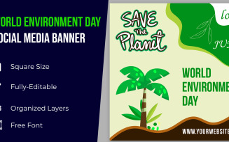 World Environment Day Tree Corporate identity template