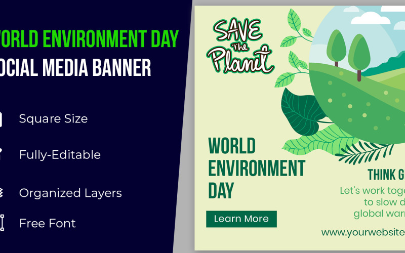World Environment Day With Nature Corporate identity template Corporate Identity