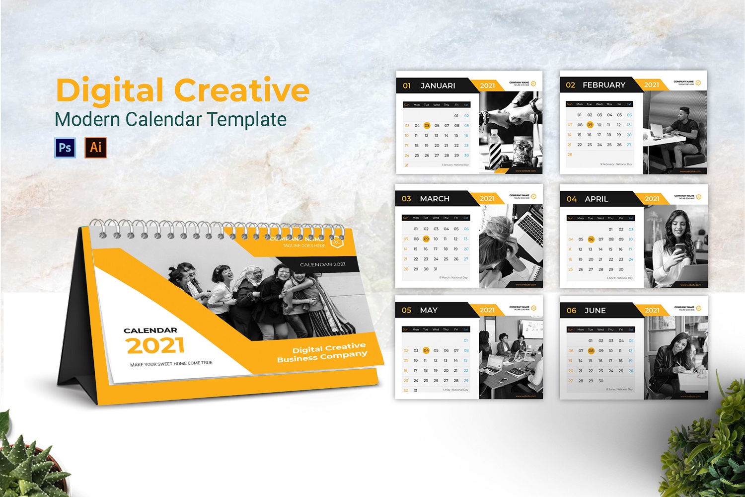 Kit Graphique #180941 Calendar Bureau Divers Modles Web - Logo template Preview