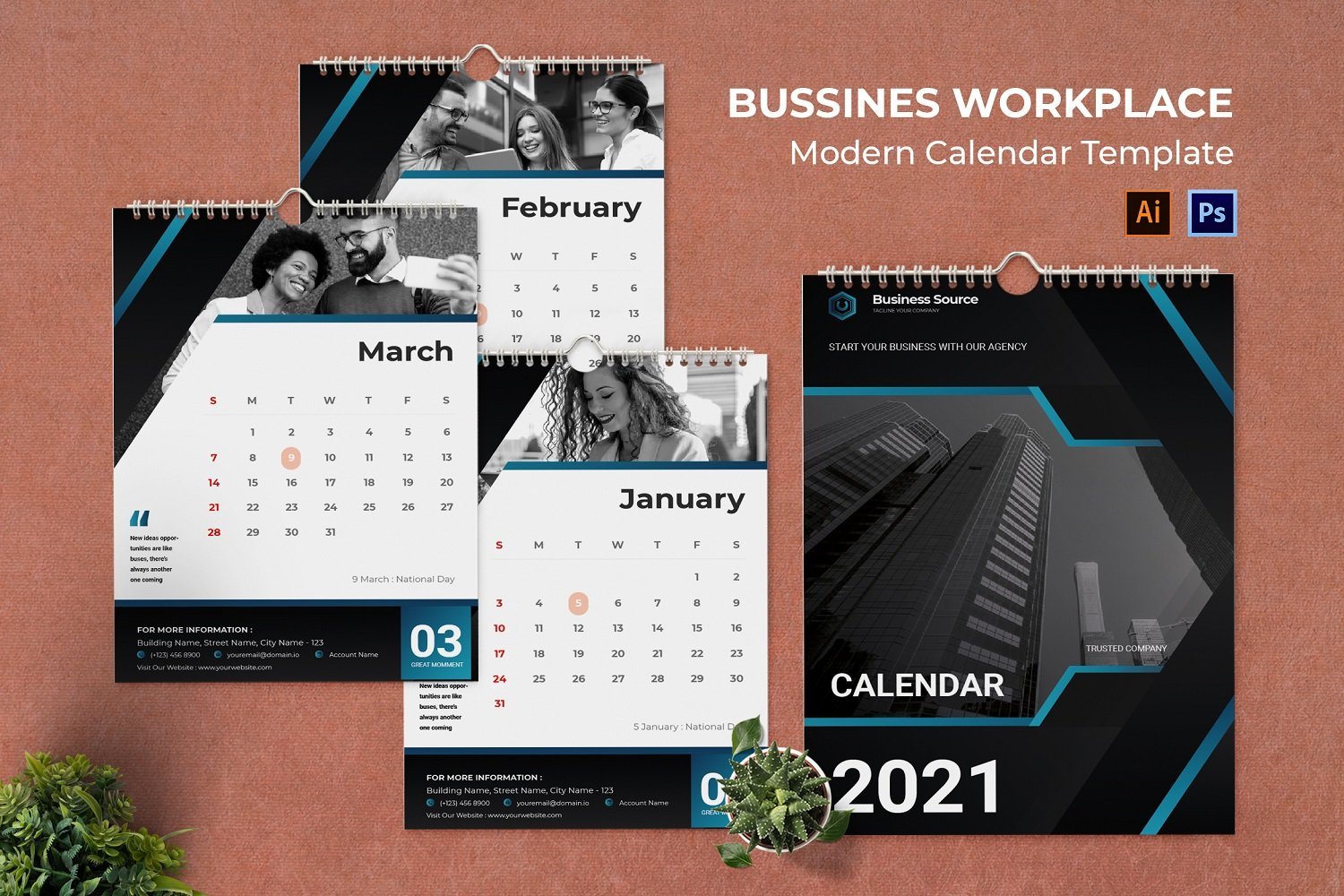 Kit Graphique #180955 Calendar Portrait Divers Modles Web - Logo template Preview