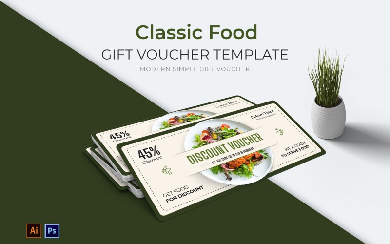 Classic Food Gift Voucher Corporate Identity