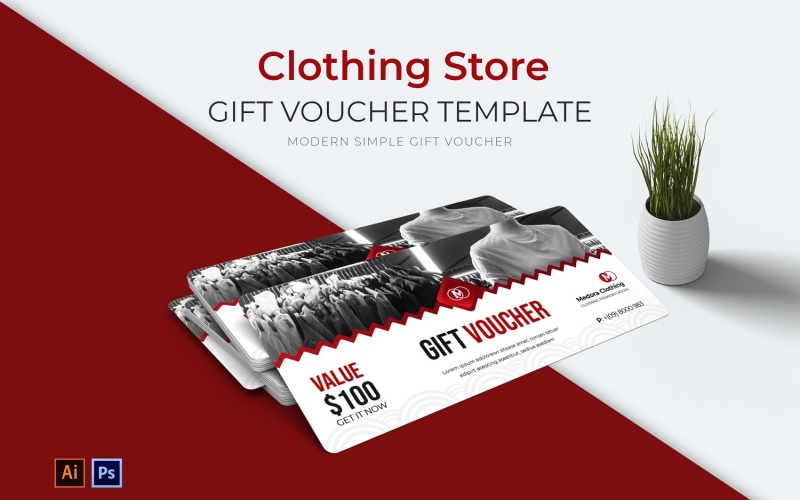 Clothing Store Gift Voucher Corporate Identity