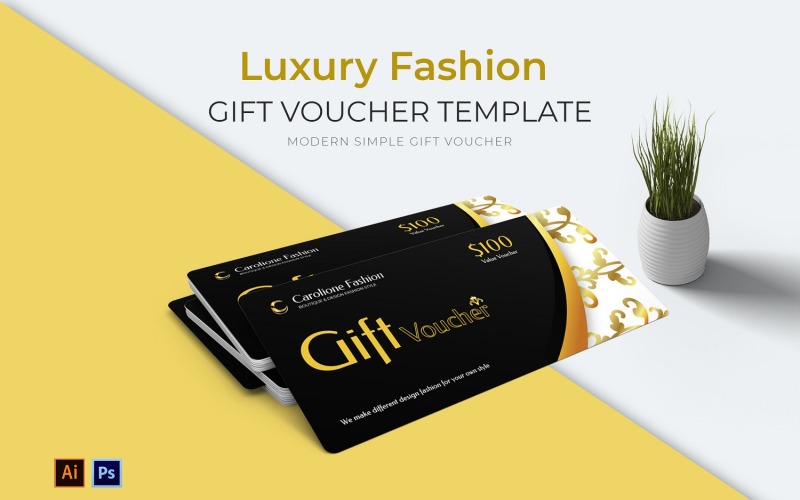 Luxury Fashion Gift Voucher Corporate Identity