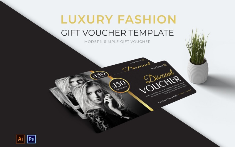 Luxury Fashion Gift Vouchers Corporate Identity