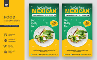 Mexican Food Instagram Social Media Stories Banner