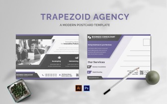 Trapezoid Agency Postcard
