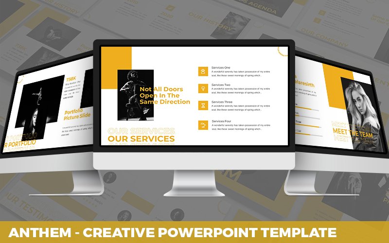 Template #181084 Repetition Yellow Webdesign Template - Logo template Preview