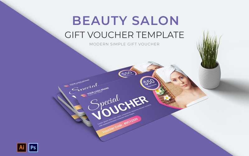 Beauty Salon Gift Voucher Corporate Identity