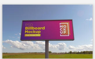 Billboard Sign Mockup front View