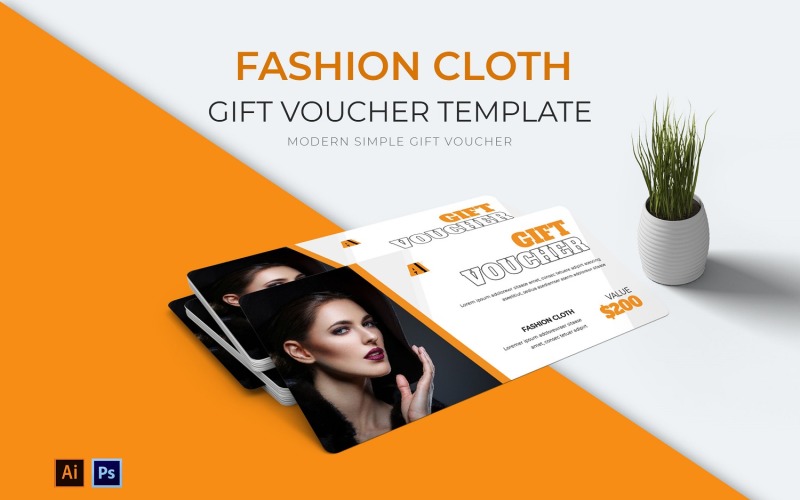 Fashion Cloth Gift Voucher Corporate Identity