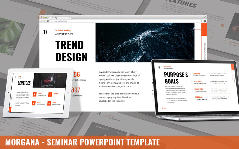Morgana - Seminar Powerpoint Template PowerPoint Template