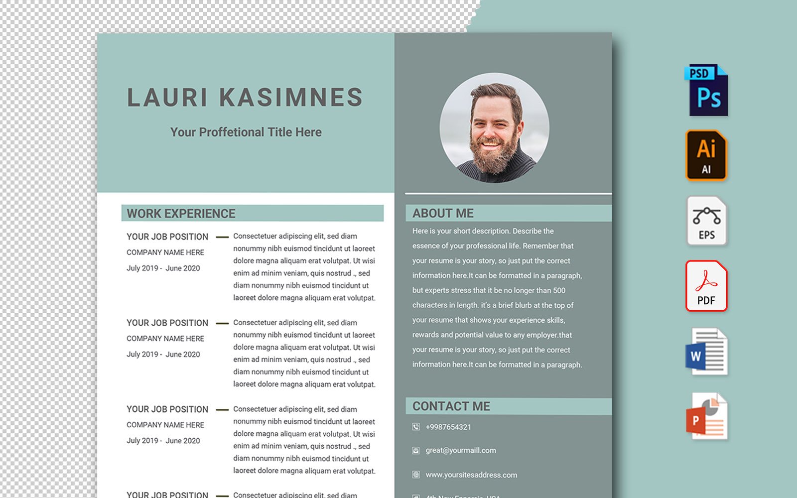 Kit Graphique #181103 Resume Resumetemplate Divers Modles Web - Logo template Preview