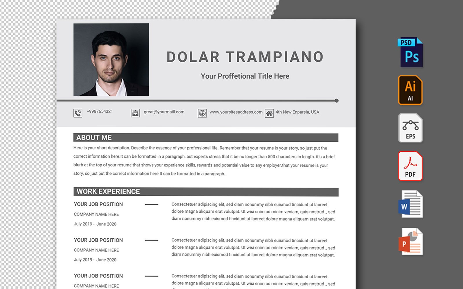 Kit Graphique #181104 Resume Resumetemplate Divers Modles Web - Logo template Preview